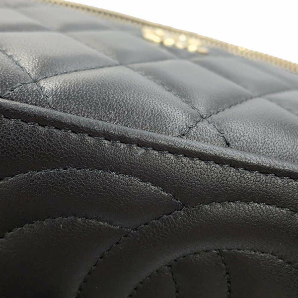 シャネル チェーンショルダーバッグ マトラッセ ココマーク ヴァニティケース ラムスキン AP2199 CHANEL 黒