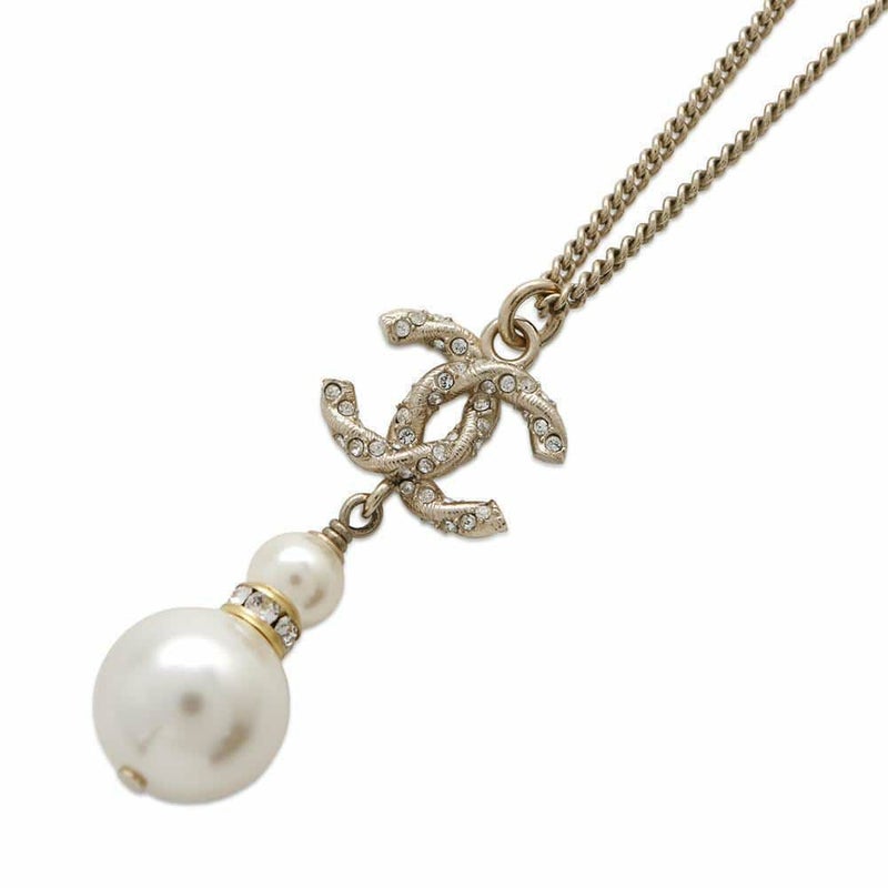 シャネル ネックレス ココマーク フェイクパール ラインストーン B18 B A53161 CHANEL アクセサリー