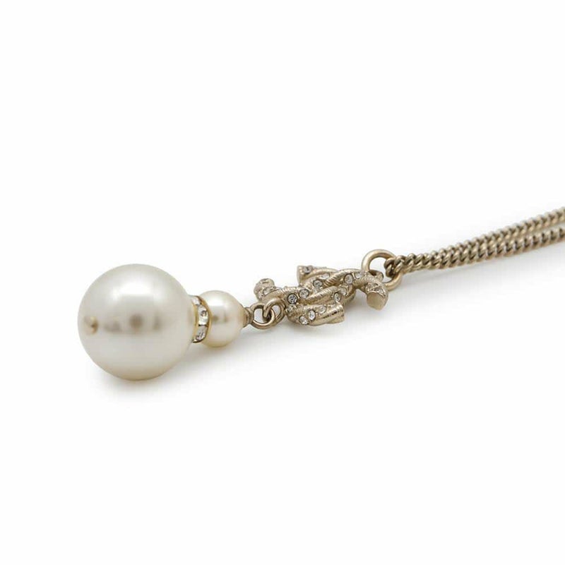 シャネル ネックレス ココマーク フェイクパール ラインストーン B18 B A53161 CHANEL アクセサリー