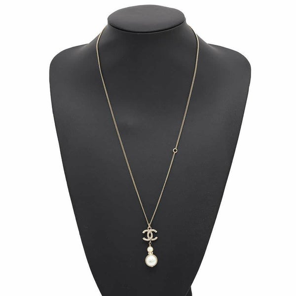 シャネル ネックレス ココマーク フェイクパール ラインストーン B18 B A53161 CHANEL アクセサリー