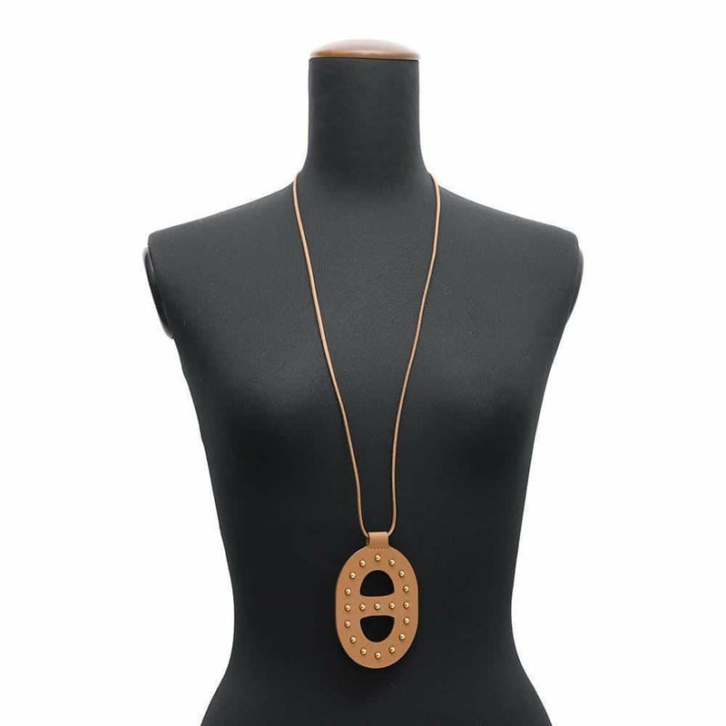 エルメス ネックレス シェーヌダンクルGM Chane d'Ancre ゴールド/ピンクゴールド金具 スイフト U刻印 HERMES アクセサリー ペンダント スタッズ