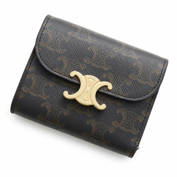 セリーヌ 三つ折り財布 トリオンフ スモールフラップ ウォレット 10D782CQH.04LU CELINE