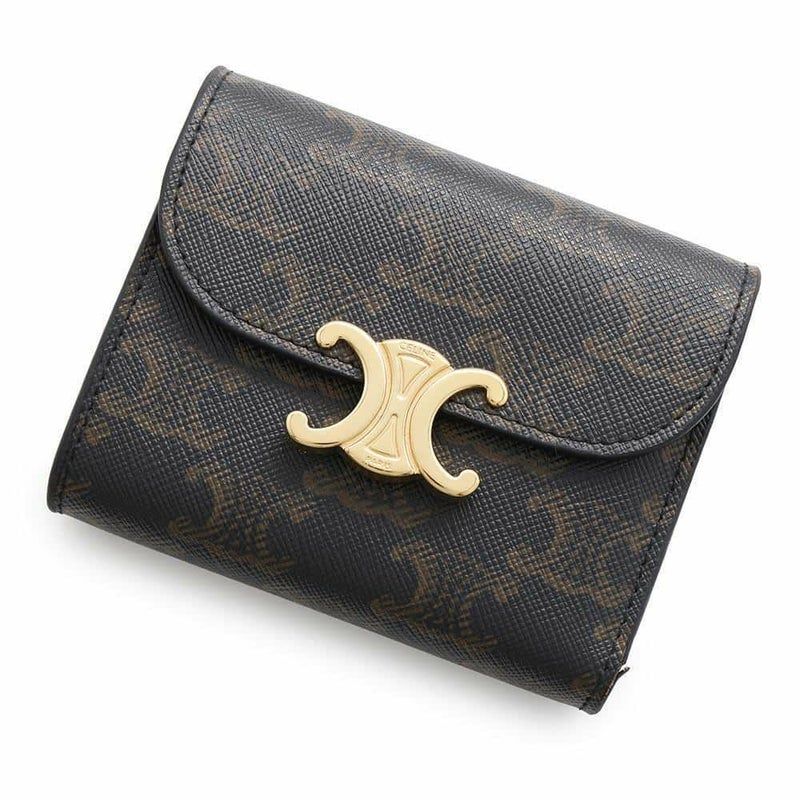 セリーヌ 三つ折り財布 トリオンフ スモールフラップ ウォレット 10D782CQH.04LU CELINE
