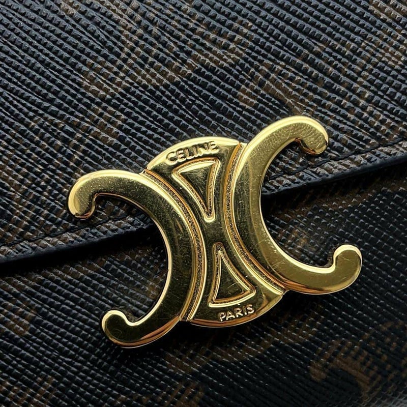 セリーヌ 三つ折り財布 トリオンフ スモールフラップ ウォレット 10D782CQH.04LU CELINE