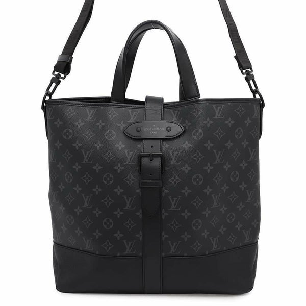 ルイヴィトン トートバッグ モノグラム・エクリプス ソミュール トート M45914 LOUIS VUITTON 2way 黒 ブラック