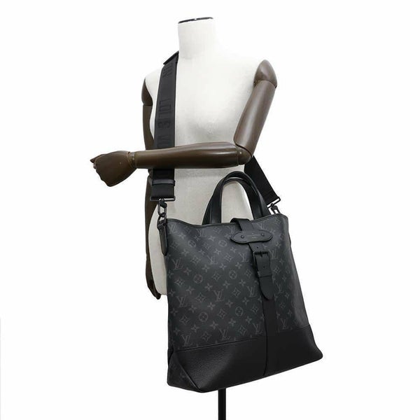 ルイヴィトン トートバッグ モノグラム・エクリプス ソミュール トート M45914 LOUIS VUITTON 2way 黒 ブラック