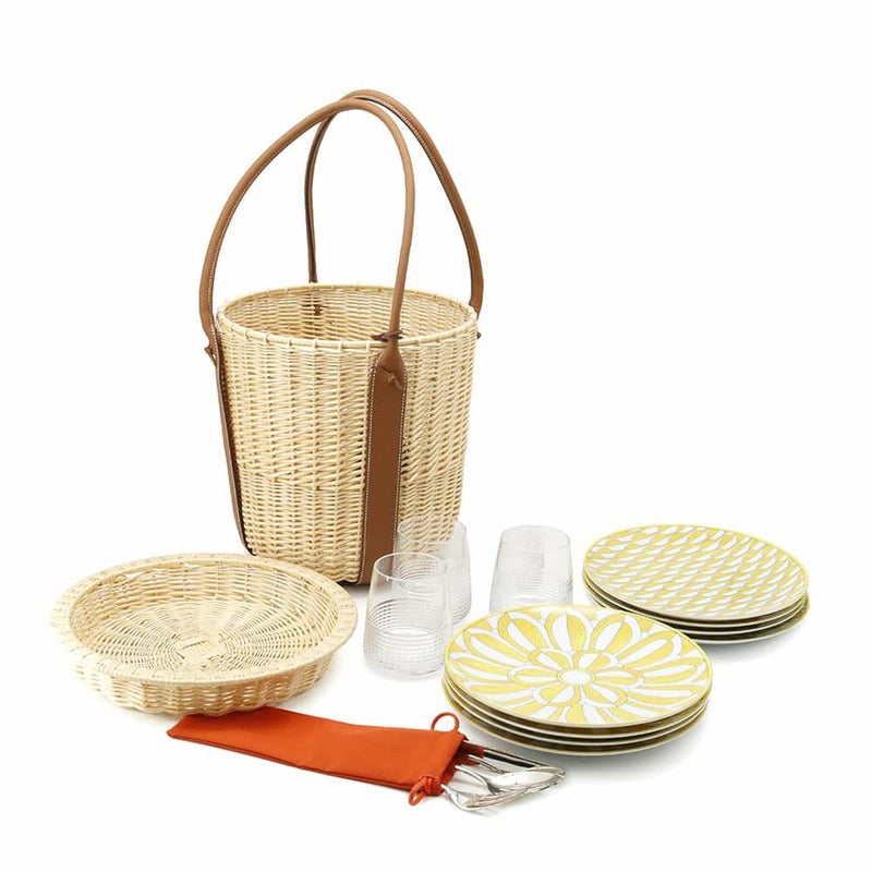 エルメス ピクニックセット ソレイユ ドゥ エルメス ゴールド/ジョーヌ ラタン/スムーストリヨン HERMES