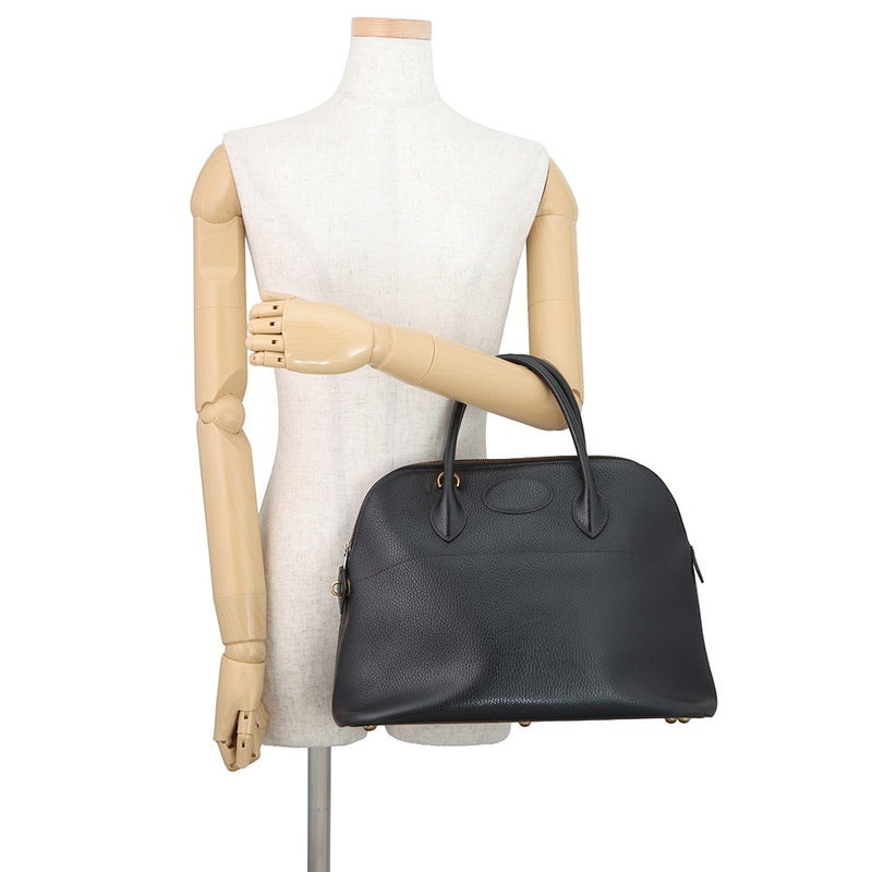エルメス ハンドバッグ ボリード35 ブラック/ゴールド金具 アルデンヌ 〇W刻印 HERMES 2way 黒