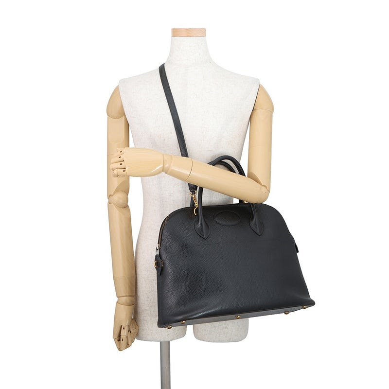 エルメス ハンドバッグ ボリード35 ブラック/ゴールド金具 アルデンヌ 〇W刻印 HERMES 2way 黒