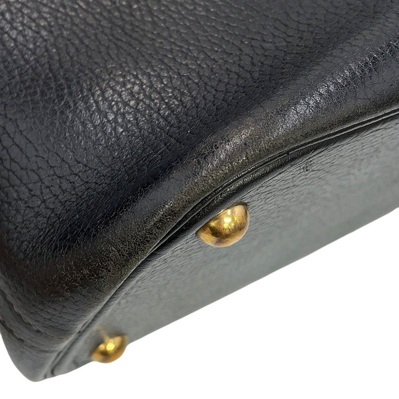エルメス ハンドバッグ ボリード35 ブラック/ゴールド金具 アルデンヌ 〇W刻印 HERMES 2way 黒