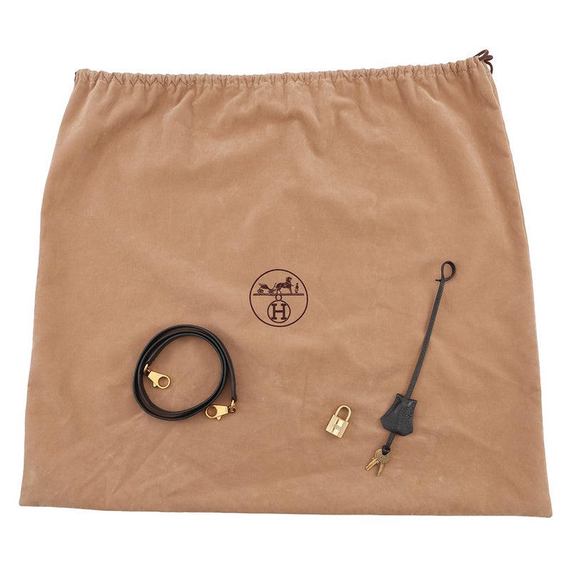 エルメス ハンドバッグ ボリード35 ブラック/ゴールド金具 アルデンヌ 〇W刻印 HERMES 2way 黒