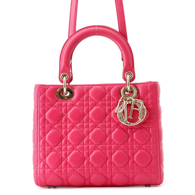 クリスチャン・ディオール ハンドバッグ カナージュ レディディオール ミディアム レザー Christian Dior 2way