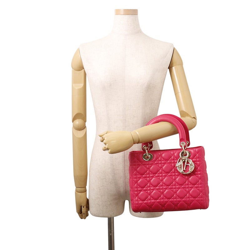 クリスチャン・ディオール ハンドバッグ カナージュ レディディオール ミディアム レザー Christian Dior 2way