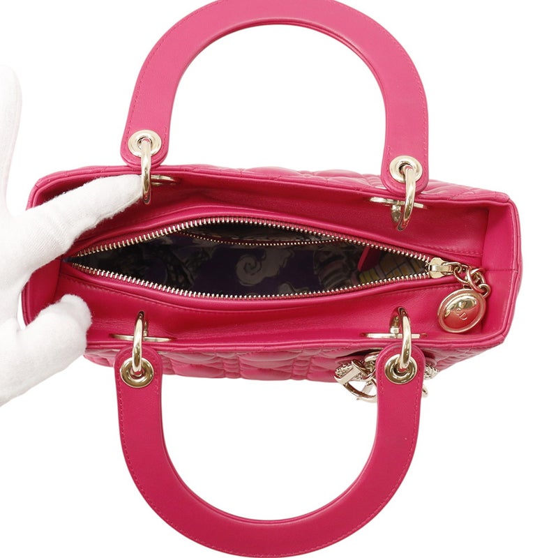 クリスチャン・ディオール ハンドバッグ カナージュ レディディオール ミディアム レザー Christian Dior 2way