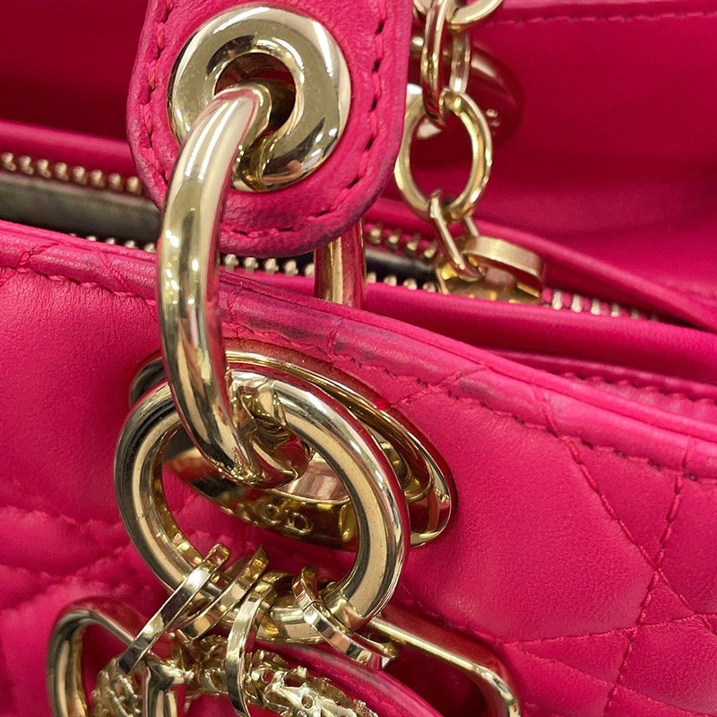 クリスチャン・ディオール ハンドバッグ カナージュ レディディオール ミディアム レザー Christian Dior 2way