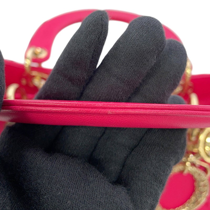 クリスチャン・ディオール ハンドバッグ カナージュ レディディオール ミディアム レザー Christian Dior 2way