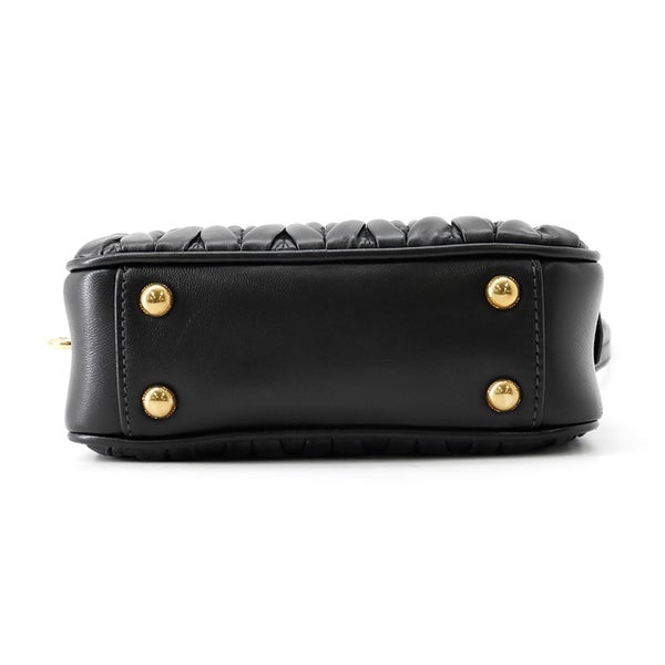 ミュウミュウ ハンドバッグ アルカディ マテラッセ ナッパレザー 5BB123 Miu Miu 2way 黒