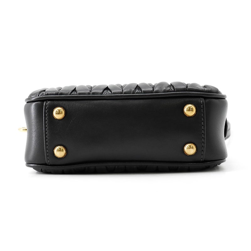 ミュウミュウ ハンドバッグ アルカディ マテラッセ ナッパレザー 5BB123 Miu Miu 2way 黒