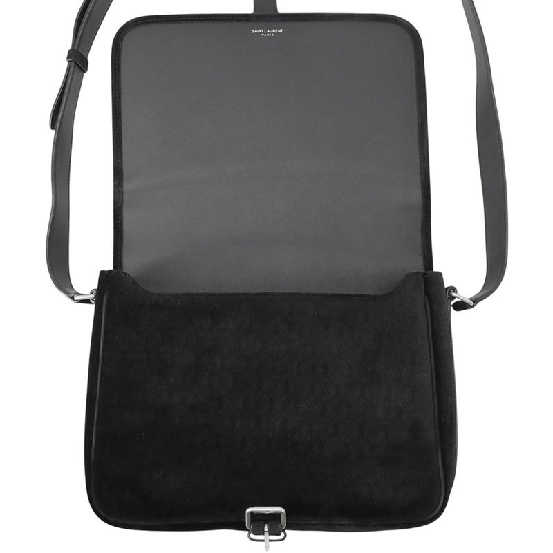 サンローランパリ ショルダーバッグ YSLモノグラム ベルベット 688253 SAINT LAURENT PARIS 黒