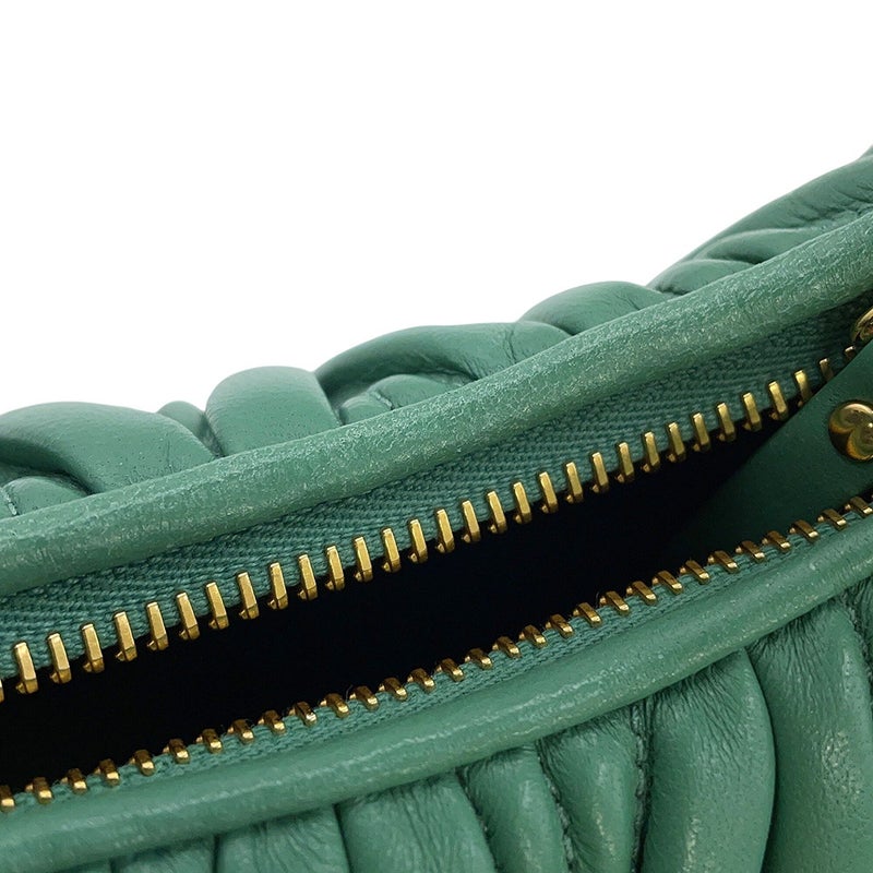 ミュウミュウ ハンドバッグ マテラッセ ワンダー マテラッセ  ホーボーバッグ ナッパレザー 5BC125 Miu Miu 2way