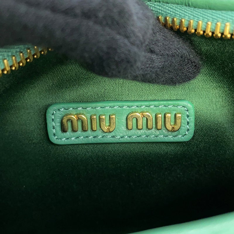 ミュウミュウ ハンドバッグ マテラッセ ワンダー マテラッセ  ホーボーバッグ ナッパレザー 5BC125 Miu Miu 2way