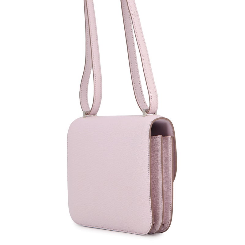 エルメス ショルダーバッグ ミニ コンスタンス3 ミロワール モーヴペール/シルバー金具 シェブルミゾル B刻印 HERMES