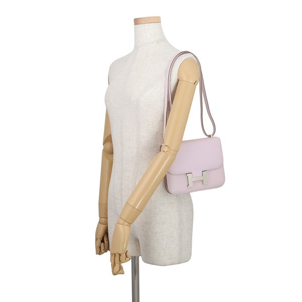 エルメス ショルダーバッグ ミニ コンスタンス3 ミロワール モーヴペール/シルバー金具 シェブルミゾル B刻印 HERMES
