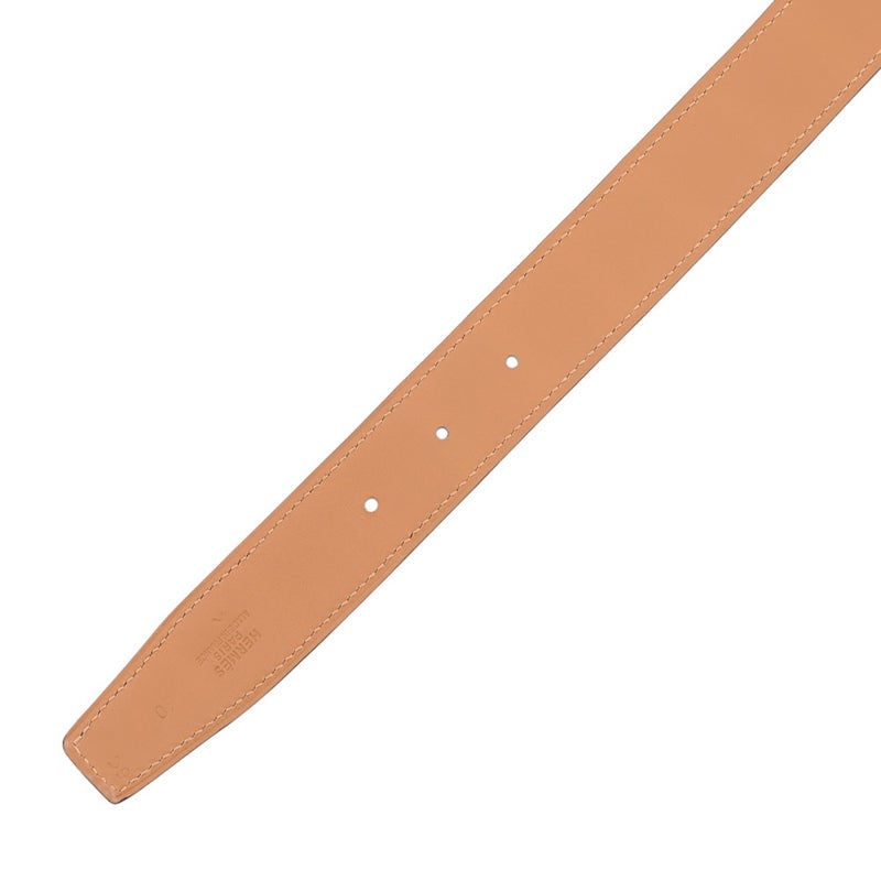 エルメス ベルト コンスタンス ダークブラウン/ブラウン/マットシルバー金具 ポロサスマット/レザー □C刻印 サイズ60