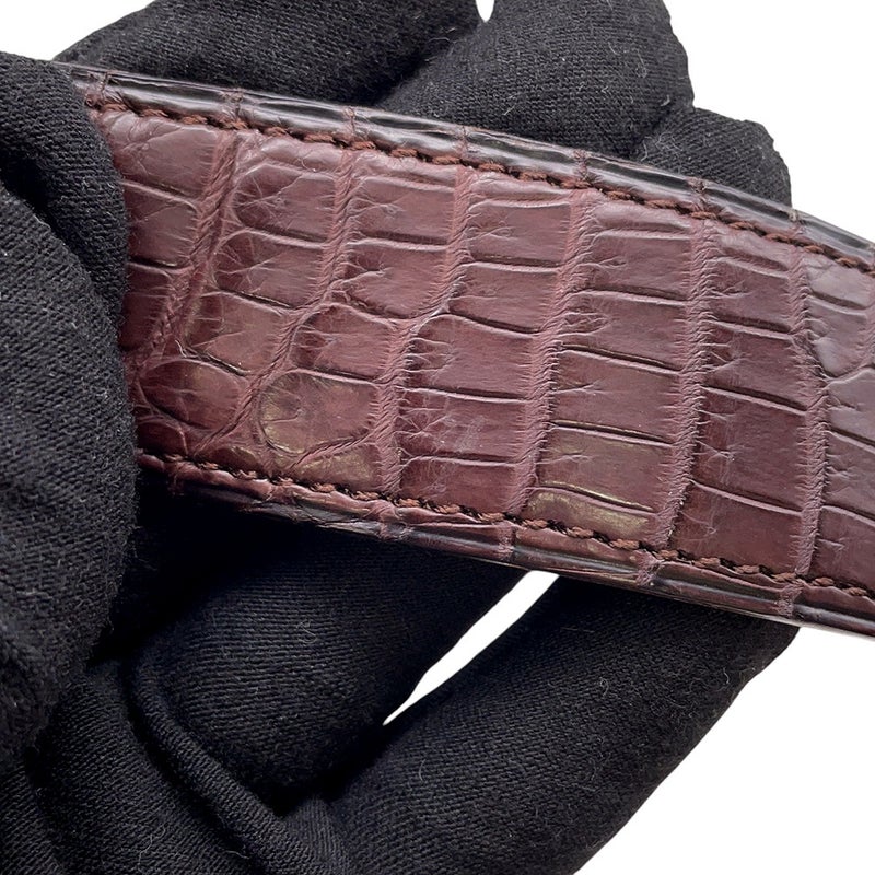 エルメス ベルト コンスタンス ダークブラウン/ブラウン/マットシルバー金具 ポロサスマット/レザー □C刻印 サイズ60