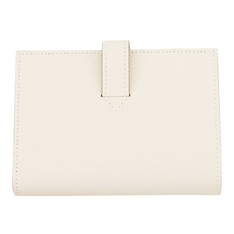 エルメス 二つ折り財布 Hパッサン コンパクト クレ/シルバー金具 エプソン W刻印 財布