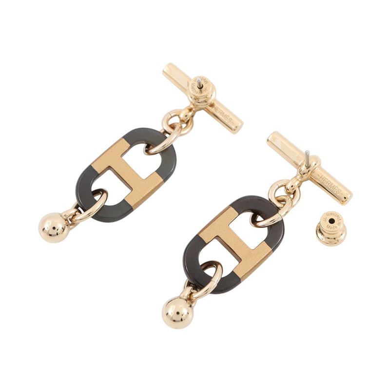 エルメス ピアス シュル・メール バッファローホーン メタル HERMES アクセサリー