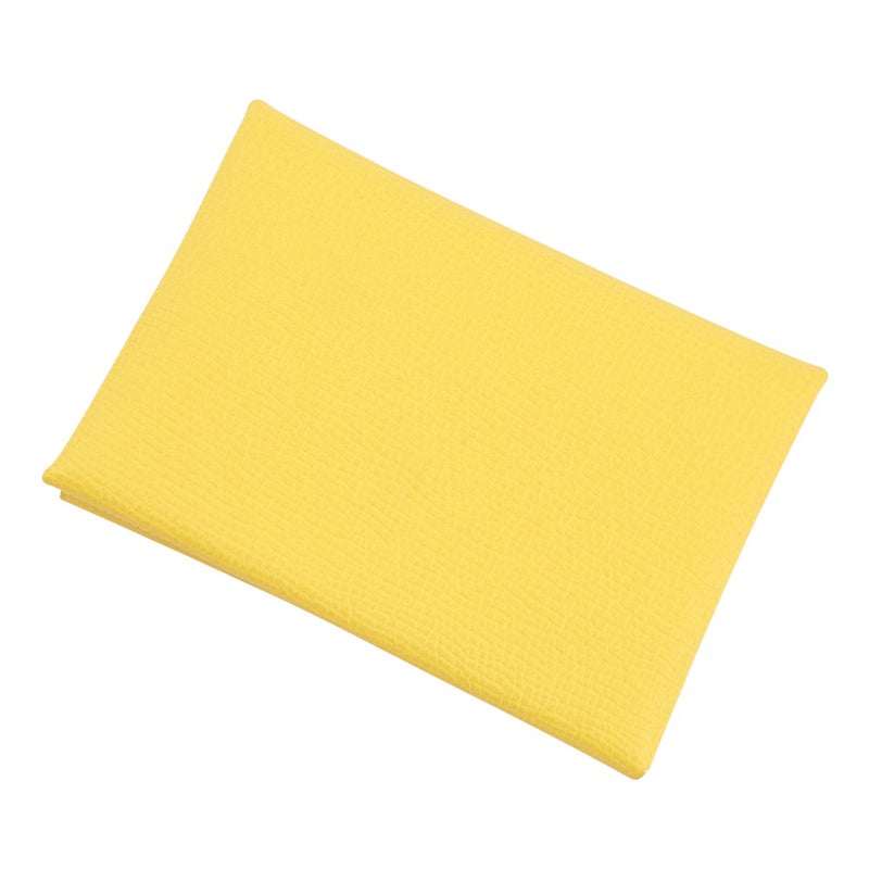 エルメス コインケース カルヴィ デュオ ジョーヌナプル/シルバー金具 エプソン U刻印 財布