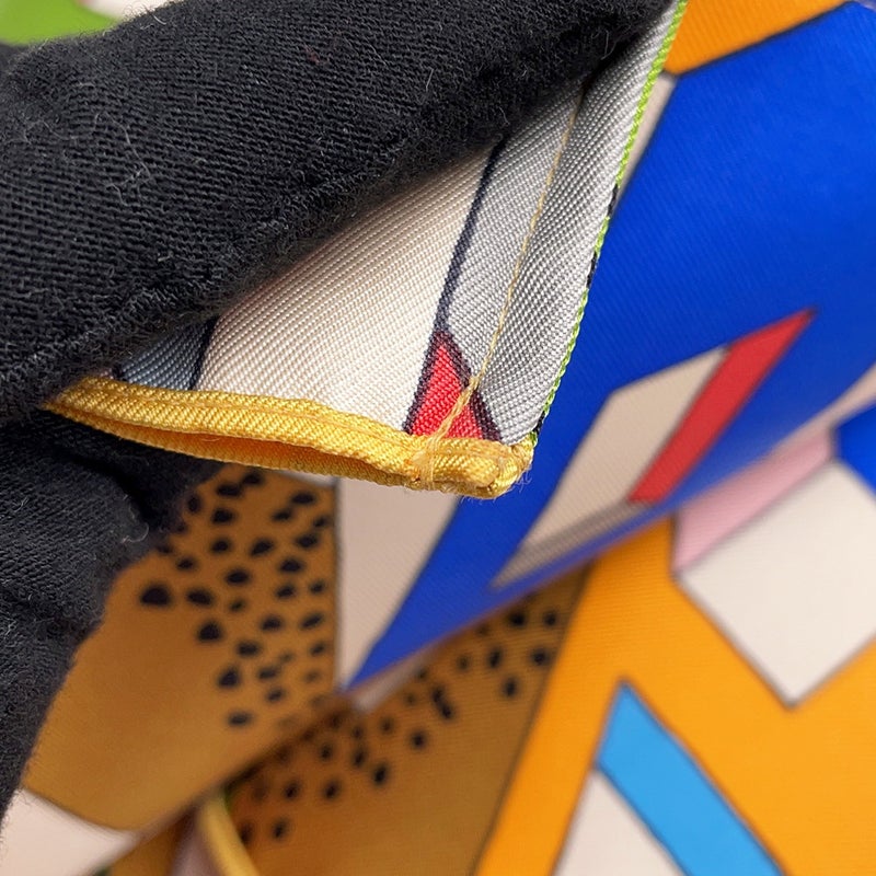 エルメス バッグカバー プティアッシュGM  リバーシブル イエロー/グリーン/マルチカラー HERMES