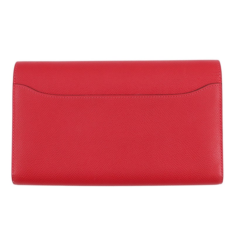 エルメス 長財布 コンスタンス ロング  ルージュカザック/シルバー金具 エプソン □P刻印 HERMES 財布
