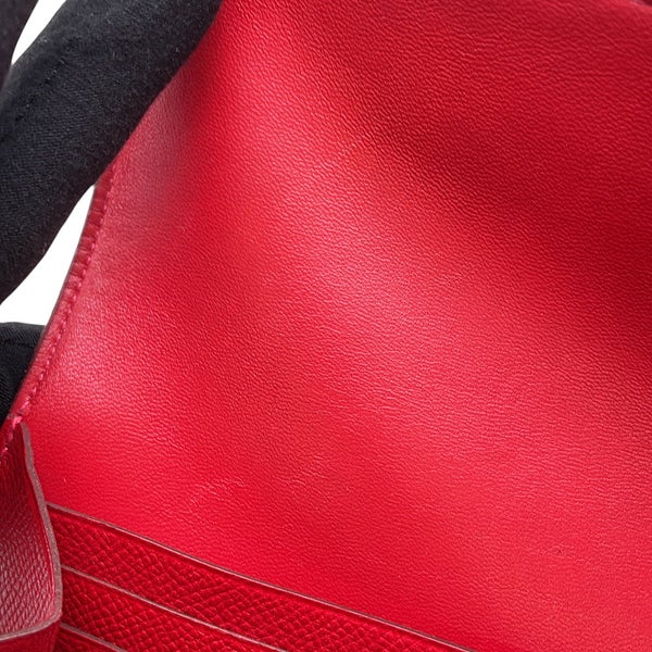 エルメス 長財布 コンスタンス ロング  ルージュカザック/シルバー金具 エプソン □P刻印 HERMES 財布