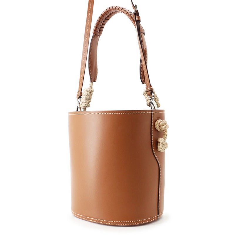 プラダ ショルダーバッグ タンブールバケット ロゴ カーフレザー 1BE050 PRADA 2way