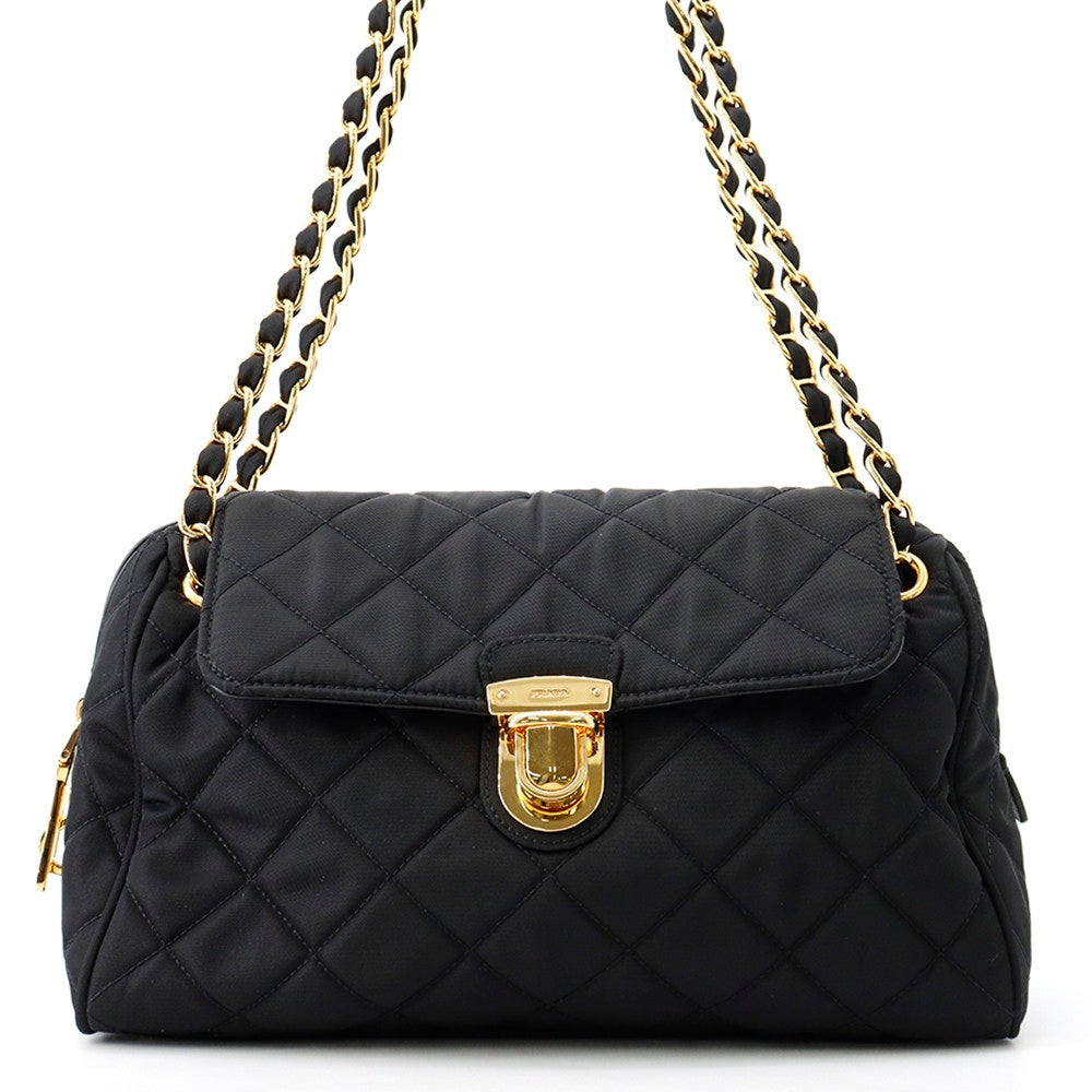 プラダ チェーンショルダーバッグ キルティング ナイロン BR4965 PRADA
