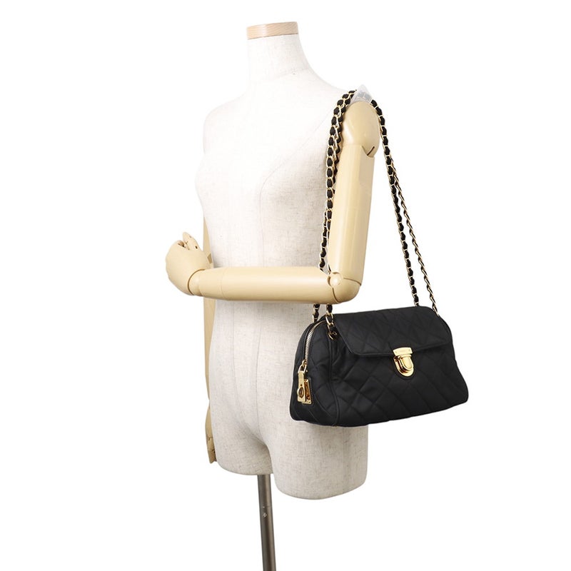 プラダ チェーンショルダーバッグ キルティング ナイロン BR4965 PRADA バッグ 黒