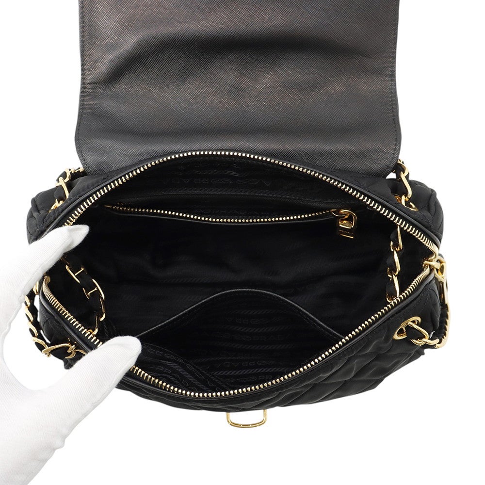 プラダ チェーンショルダーバッグ キルティング ナイロン BR4965 PRADA