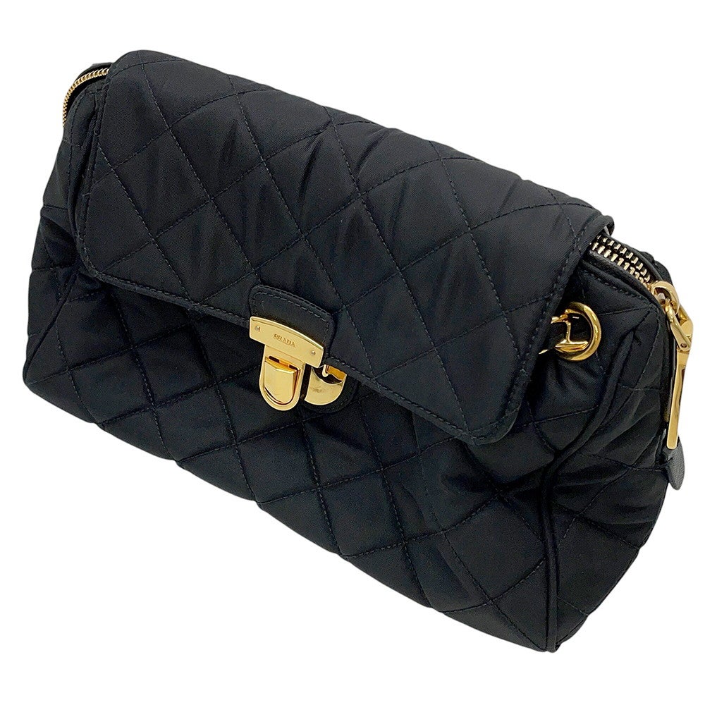 プラダ チェーンショルダーバッグ キルティング ナイロン BR4965 PRADA