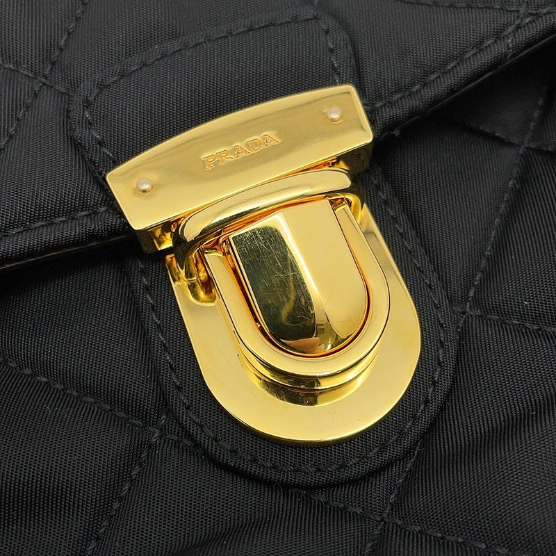 プラダ チェーンショルダーバッグ キルティング ナイロン BR4965 PRADA バッグ 黒