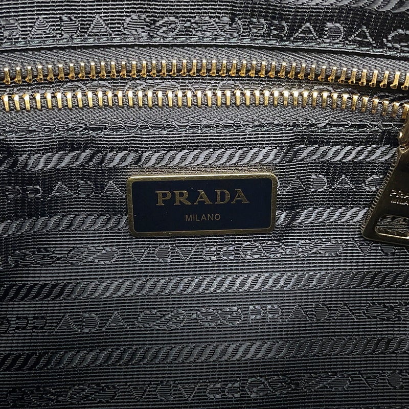 プラダ ショルダーバッグ キルティング トライアングルロゴ ナイロン 1BC232 PRADA 黒