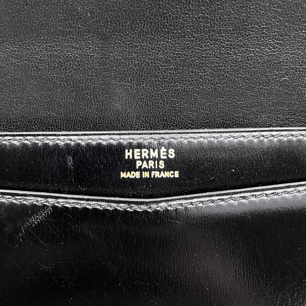 エルメス ショルダーバッグ リディ ブラック/ゴールド金具 ボックスカーフ 〇N刻印 HERMES バッグ 黒