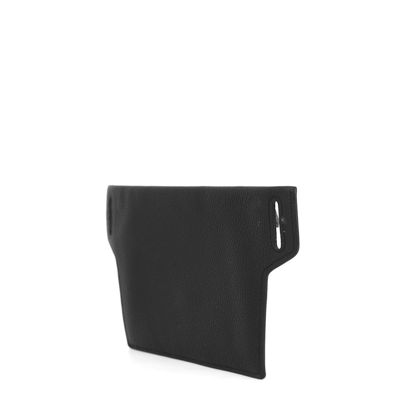 エルメス ベルトポーチ ブラック/シルバー金具 トゴ □M刻印 HERMES ボディバッグ ポーチ ソルド品