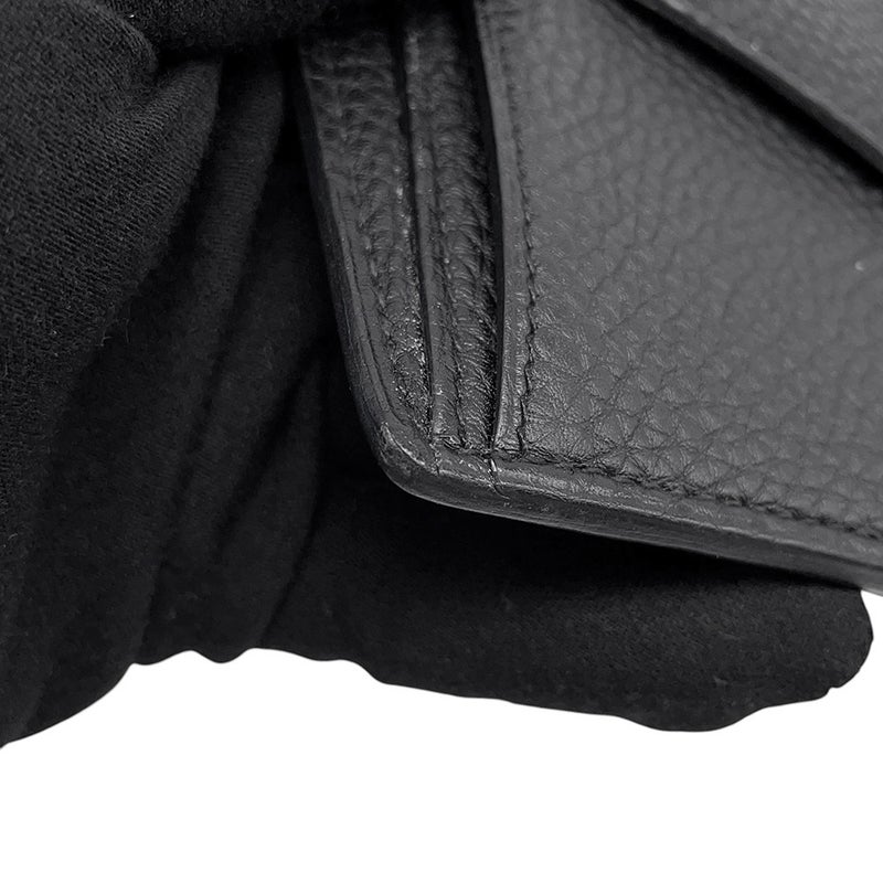 エルメス ベルトポーチ ブラック/シルバー金具 トゴ □M刻印 HERMES ボディバッグ ポーチ ソルド品