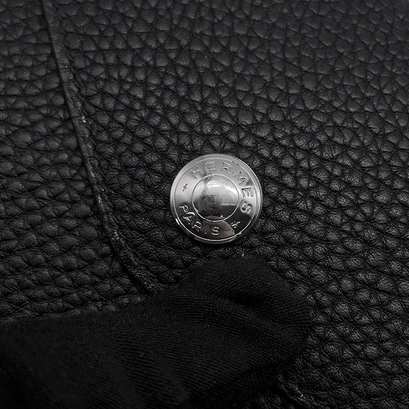エルメス ベルトポーチ ブラック/シルバー金具 トゴ □M刻印 HERMES ボディバッグ ポーチ ソルド品
