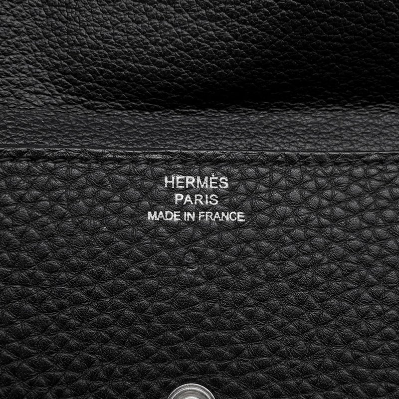 エルメス ベルトポーチ ブラック/シルバー金具 トゴ □M刻印 HERMES ボディバッグ ポーチ ソルド品