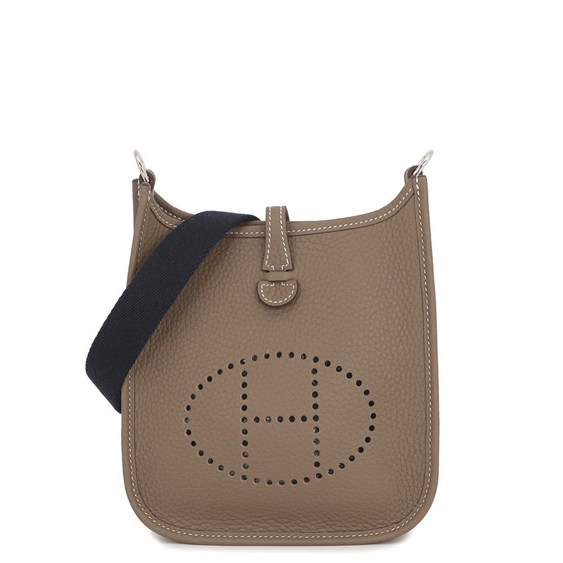 エルメス ショルダーバッグ エブリンTPM 111cm エトゥープ/ブルーインディゴ/シルバー金具 トリヨンクレマンス K刻印 HERMES