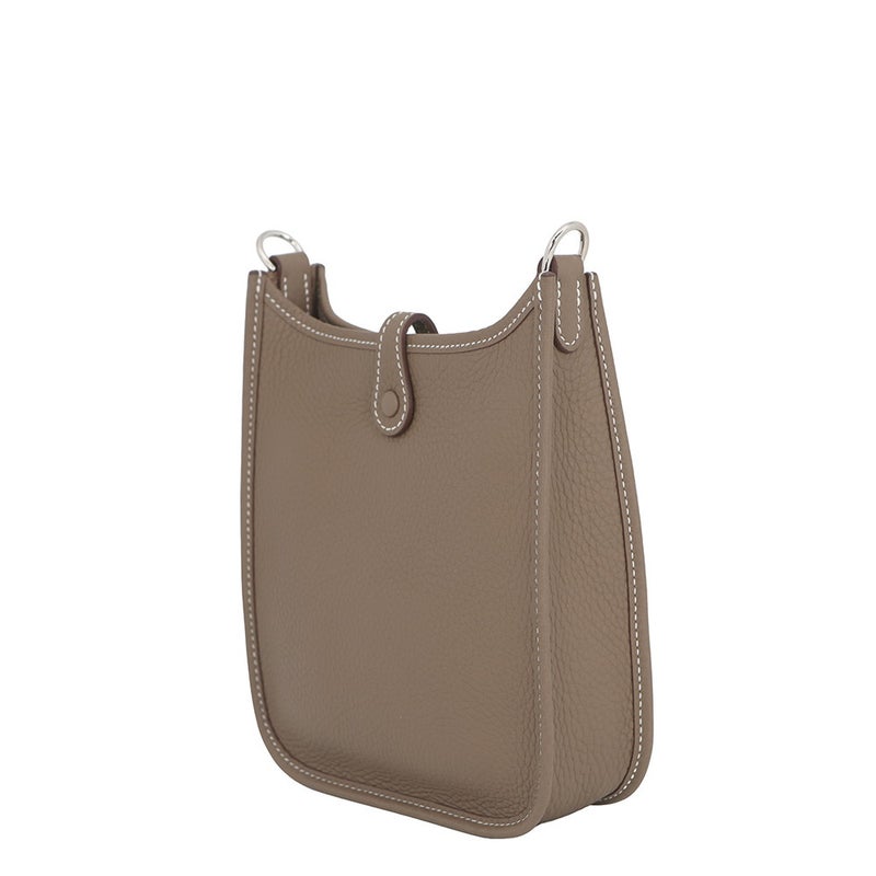 エルメス ショルダーバッグ エブリンTPM 111cm エトゥープ/ブルーインディゴ/シルバー金具 トリヨンクレマンス K刻印 HERMES