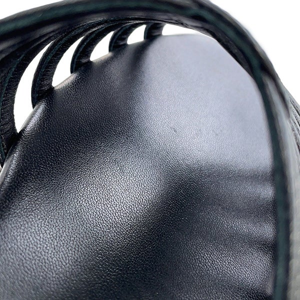 エルメス サンダル ノーリア レザー レディースサイズ37 HERMES 靴 黒